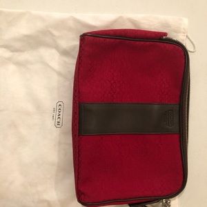 Coach large cosmetic bag brand new with dust cover
